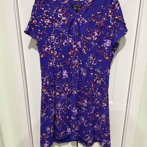 41 Hawthorn Purple and White Short Sleeve Button Down Shirt